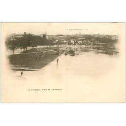 carte postale ancienne 16 ANGOULEME. Superbe, Port de l'Houmeau. Carte Pionnière 1901