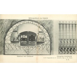 PARIS METROPOLITAIN. Souterrain Station sur Caisson