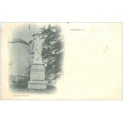 carte postale ancienne 16 ANGOULEME. Superbe, Statue de Valois. Carte Pionnière 1901 (défaut)...