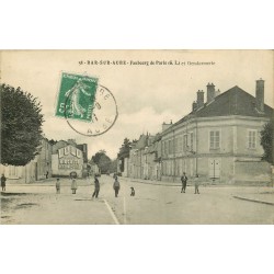 10 BAR-SUR-AUBE. La Gendarmerie sur le Faubourg de Paris 1911 publicité biscuits Lulu