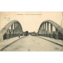 59 BERLAIMONT. Attelage sur le Nouveau pont sur la Sambre 1924