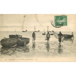 62 BERCK PLAGE. Avant la Pêche préparation des Filets