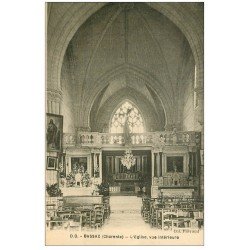 carte postale ancienne 16 BASSAC. Eglise intérieur