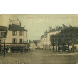 78 SAINT-GERMAIN-EN-LAYE. Café bière de la Rose Blanche sur la Place des Combattants