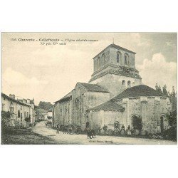 carte postale ancienne 16 CELLEFROUIN. Eglise abbatiale et tonneaux de vins