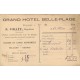 14 ASNELLES. Hôtel Belle-Plage 1927 carte facture restaurant