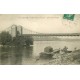 58 COSNE COURS SUR LOIRE. Le Grand Pont avec Lavandières sur la Péniche lavoir 1911