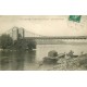 58 COSNE COURS SUR LOIRE. Le Grand Pont avec Lavandières sur la Péniche lavoir 1911
