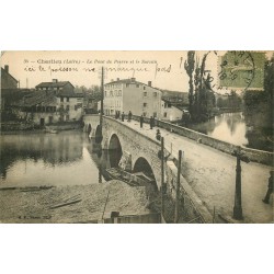 42 CHARLIEU. Pont de Pierre sur le Sorin 1918