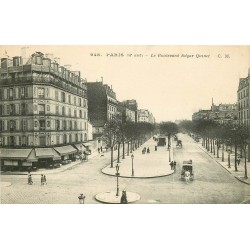PARIS 14. Le Boulevard Edgar Quinet Brasserie et attelages