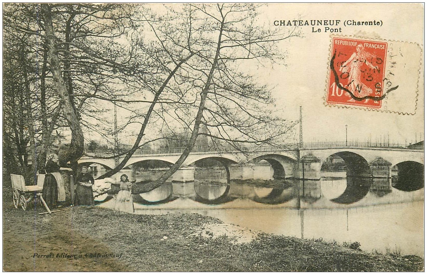 16 CHATEAUNEUF Sur CHARENTE Le Pont Avec Lavandi res 1913 16-chateauneuf-sur-charente-le-pont-avec-lavandi-res-1913