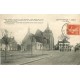 89 CHAMPCEVRAIS. Eglise et Place 1916 animation avec Facteur