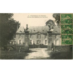 14 FONTENAY-LE-PESNEL. Château Saint-Aubin 1920 avec Jardiniers