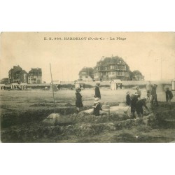 62 HARDELOT. Château de Sable sur la Plage 1914