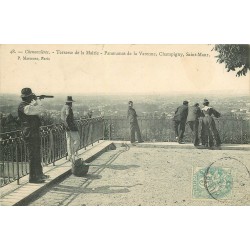 94 CHENNEVIERES. La Terrasse de la Mairie, panoramas de la Varenne, Champigny et Saint-Maur 1905