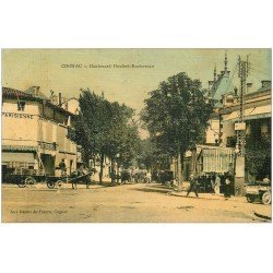 carte postale ancienne 16 COGNAC. Boulevard Denfert-Rochereau. Rare carte toilée 1908. Edition Aux Dames de France