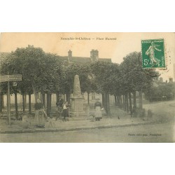 78 NEAUPHLE-LE-CHATEAU. Place Mancest 1911 belle animation