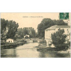 carte postale ancienne 16 COGNAC. Ecluse et Moulins 1908