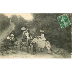 95 MONTMORENCY. La Promenade à ânes en Forêt vers 1910