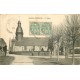 27 ROUGE-PERRIERS. L'Eglise 1906 avec cyclistes devant le Cimetière