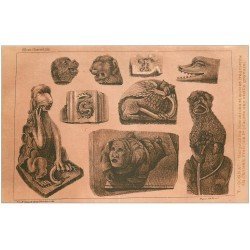 carte postale ancienne 16 COGNAC. Gargouilles Mascarons