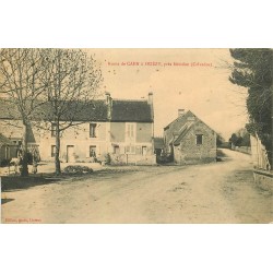 14 MEZIDON. Route de Caen à Ouézy une Ferme 1912