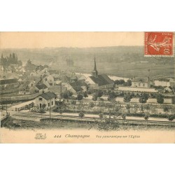 77 VIEUX CHAMPAGNE. L'Eglise et la Ville vers 1910