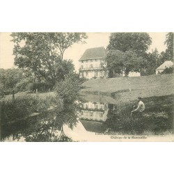 23 AURIAT. Château de la Baconaille avec enfant près de l'Etang 1927 Saint-Moreil