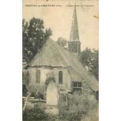 60 FRETOY-LE-CHATEAU. L'Eglise prise du Cimetière 1921