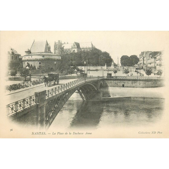 Vue Ancienne Du Port De Nantes Vers 1880 - Photo Albuminée Originale D'époque
