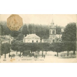 95 MONTLIGNON. Eglise et Mairie 1917