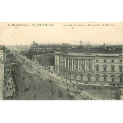 SAINT-PETERSBOURG. Perspective de Nevsky 1906