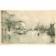 63 ISSOIRE. Carte publicitaire Chicorée Bériot. Le Grand Canal à Venise. Tampon Robert Epicerie du Progrès 1907