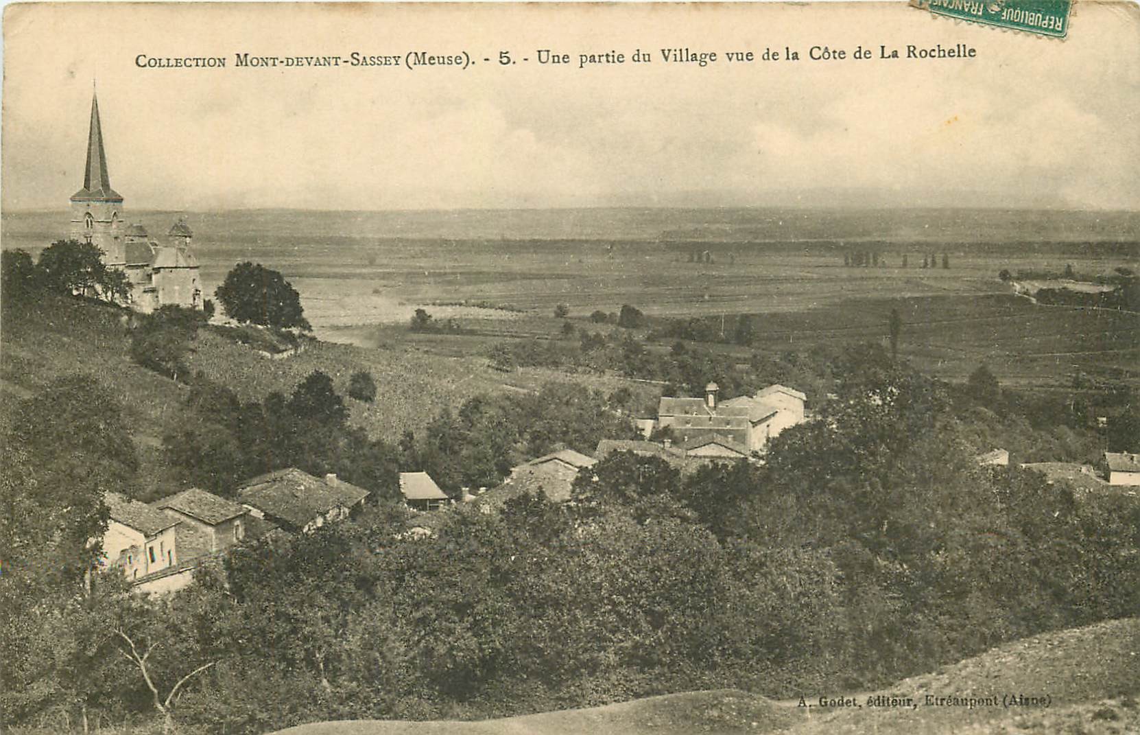 55 MONT-DEVANT-SASSEY. Village vue de la Côte de la Rochelle 1911