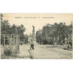 carte postale ancienne 02 SOISSONS. Rue Saint-Christophe