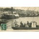 14 TROUVILLE. Le Bac de Deauville dans le Port 1910