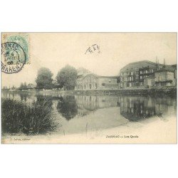 carte postale ancienne 16 JARNAC. Les Quais 1906