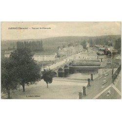 carte postale ancienne 16 JARNAC. Vue sur la Charente 1914