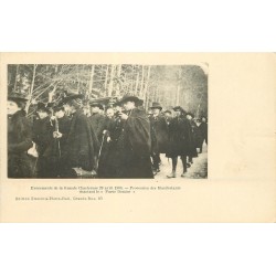 38 Evènements de la Grande Chartreuse en 1903. Manifestants Procession chantant le Parce Domine