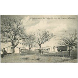 carte postale ancienne 16 LA COURONNE. Cantonnement du Pénitencier. Tampon Militaire 8° Génie