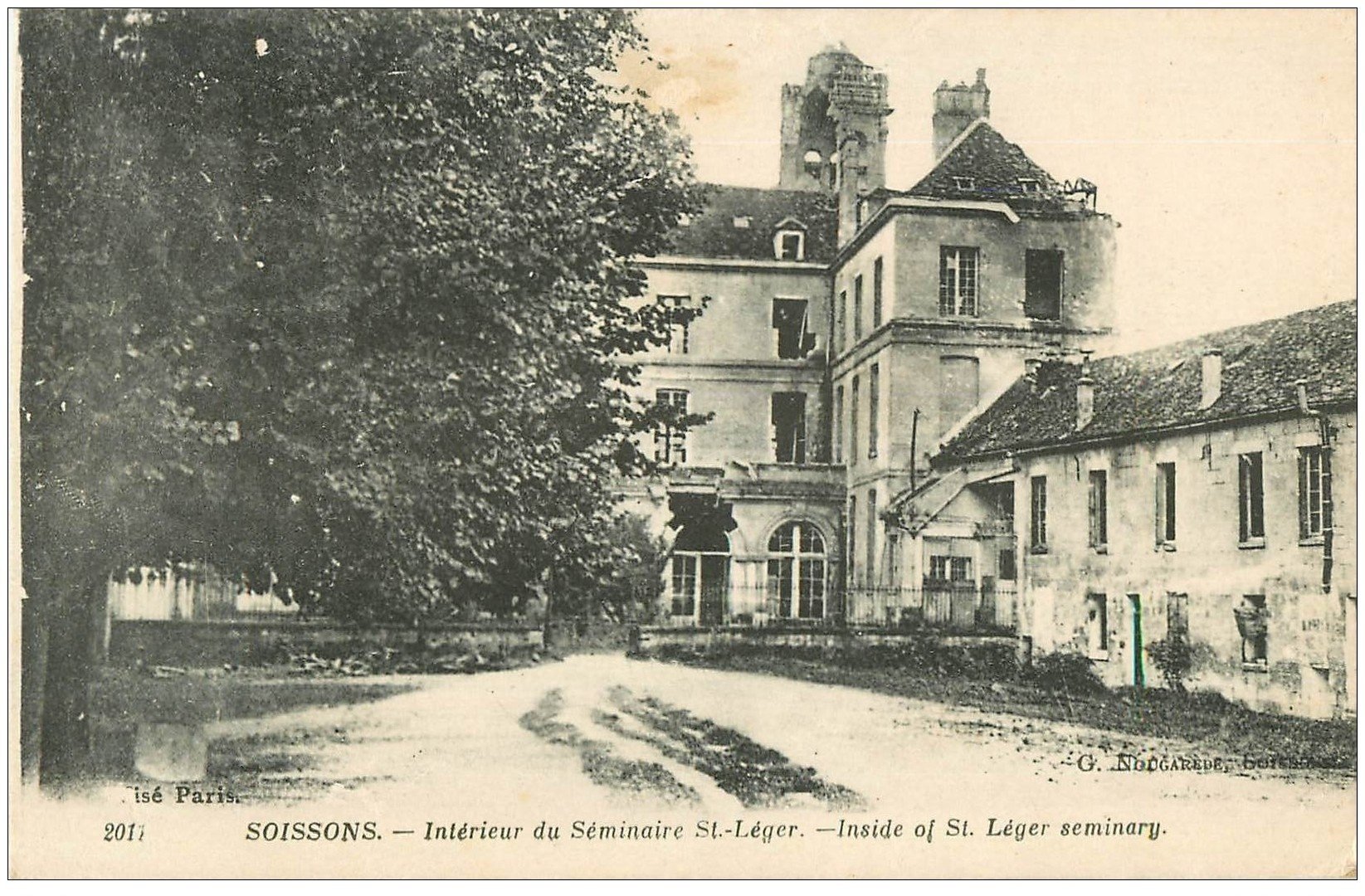 carte postale ancienne 02 SOISSONS. Séminaire Saint-Léger 1918