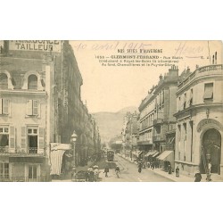 63 CLERMONT-FERRAND. Banque Crédit Lyonnais et Bar du Faisan Doré rue Blatin 1915