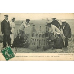 80 CAYEUX-SUR-MER. Le Trocadéro construction artistique en sable 1912