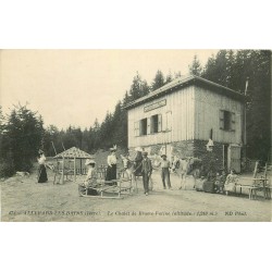 38 ALLEVARD. Chalet de Brame-Farine avec Homme traineau 1918