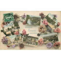 94 FONTENAY-SOUS-BOIS. Souvenir Multivue avec Fleurs 1908