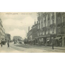 71 CHALON-SUR-SAONE. Magasin de Nouveautés avenue de la Gare 1917 tampon militaire