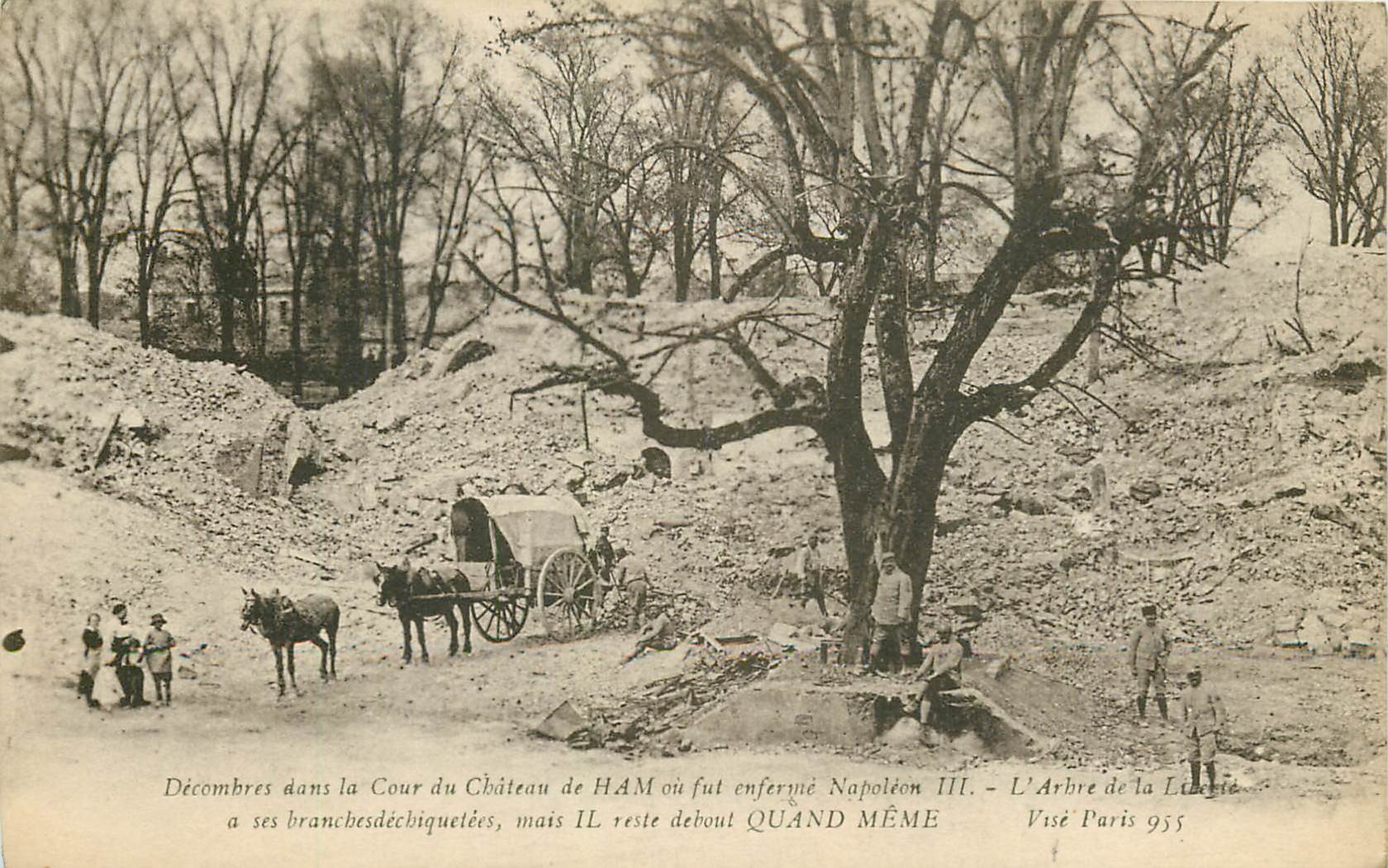 80 Château de HAM. Arbre de la Liberté dans les décombres