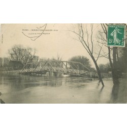 78 POISSY. Pont Ile de Migneaux inondations de 1910