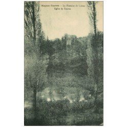 carte postale ancienne 16 MAGNAC-TOUVRE. La Fontaine de Lussac et Eglise