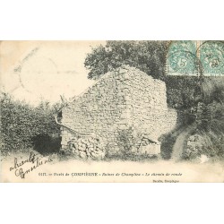 60 COMPIEGNE Forêt. Ruines de Champlieu sur le Chemin de ronde 1905